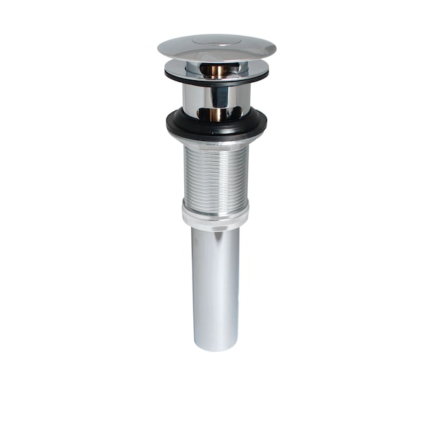 Keeney Push Button Bathroom Sink Drain with Overflow, Chrome K820-75
